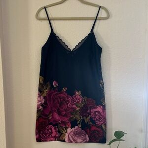 Ted Baker RN 95229 Navy Rich Detailed Designed Floral Pinks & Reds Sz 8 (Saks)